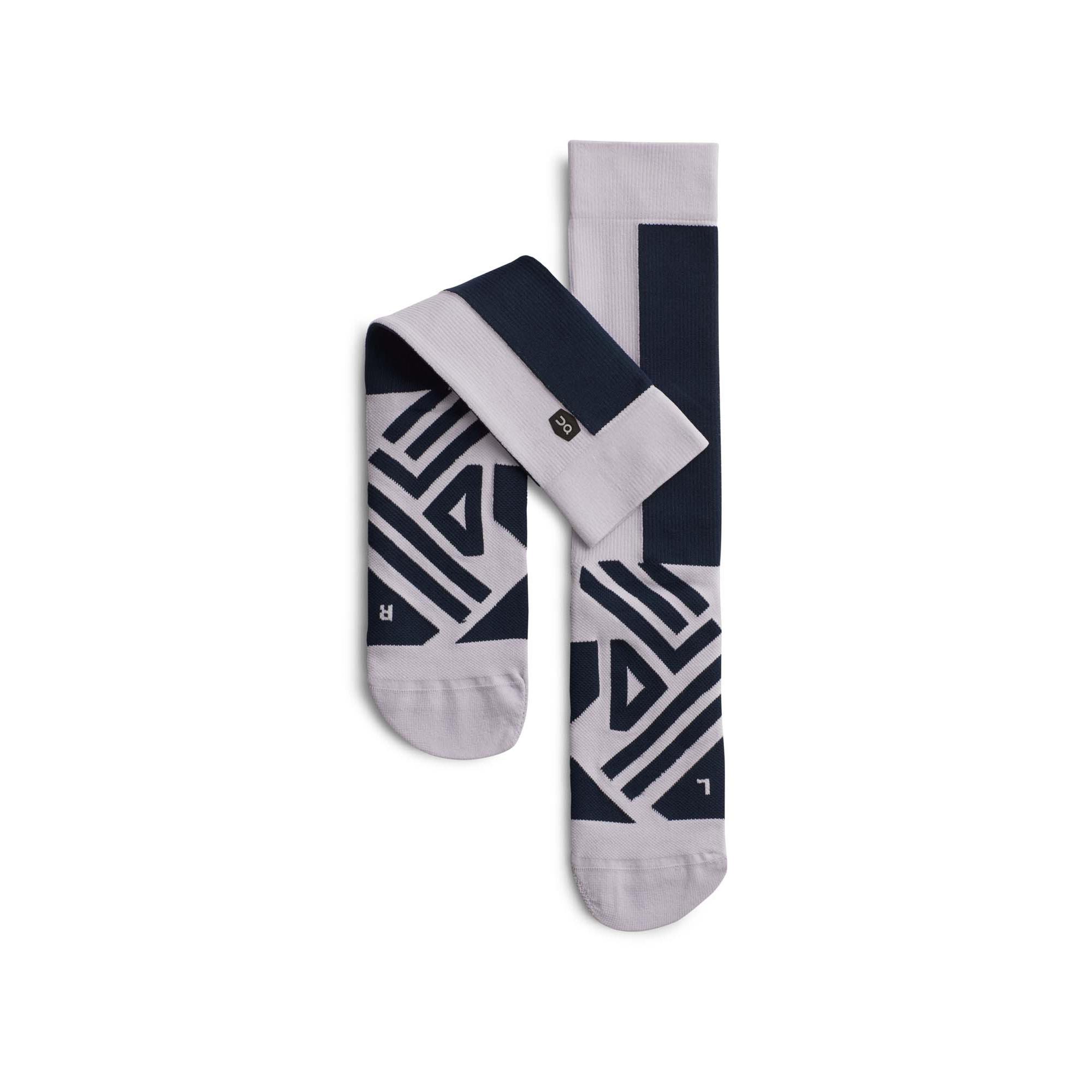 On Running High Sock - Navy/Lilac image