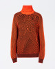 detail Dámský svetr PERFECT MOMENT wavy star roll neck sweater