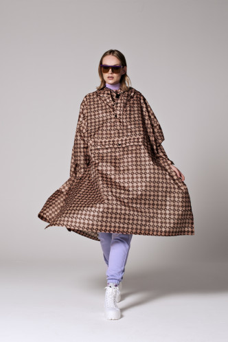 Unisex pláštěnka RAINKISS Damier - Rain Poncho